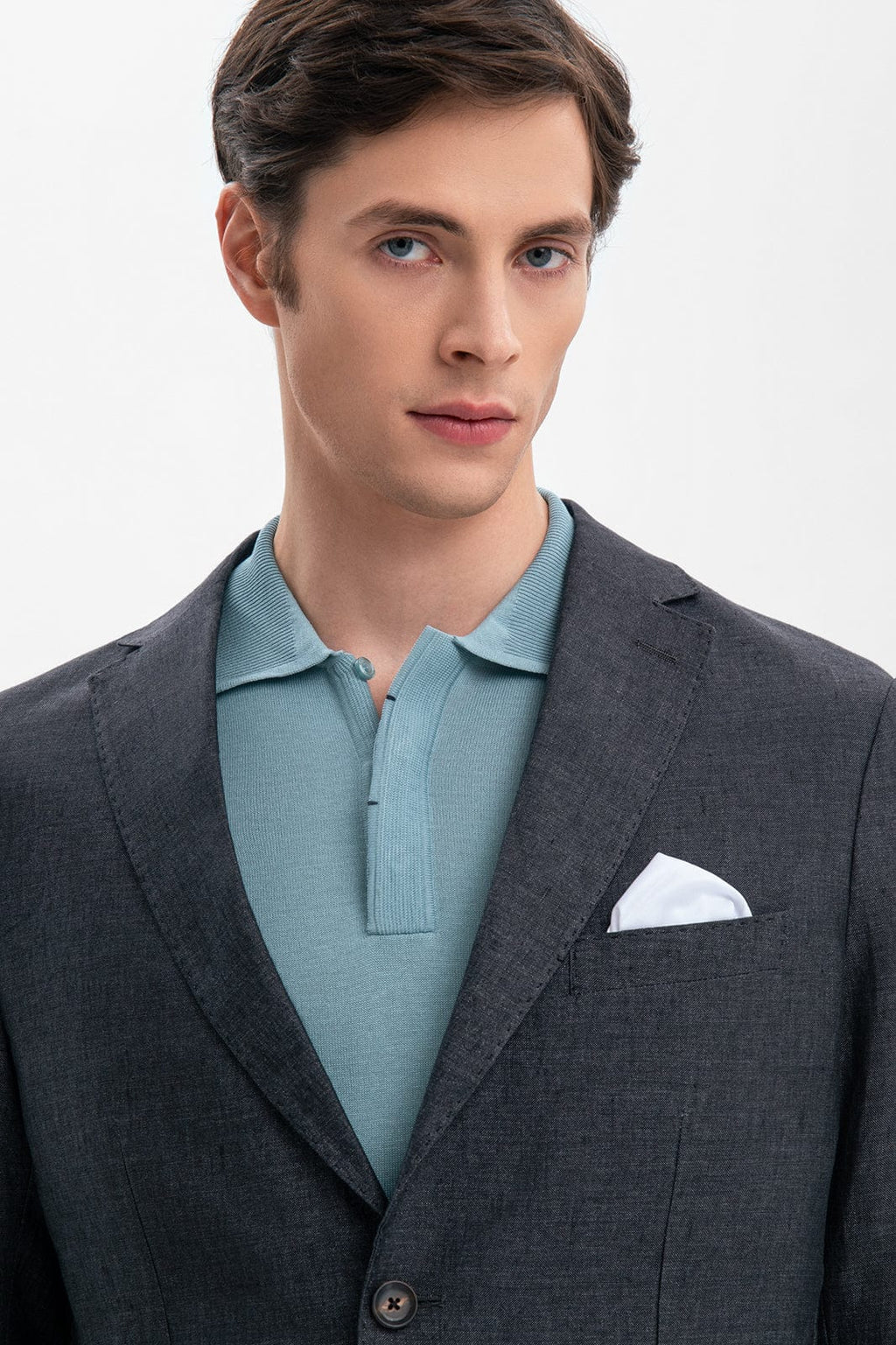 Tiavllya Casual Men's Black 2 Pieces Mens Suit Peak Lapel Linen For Wedding (Blazer+Pants)