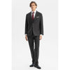 Tiavllya Casual Men's Black 3 Pieces Mens Suit Notch Lapel Flat Tuxedos (Blazer+vest+Pants)