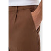 Tiavllya Casual Men's Brown 2 Pieces Mens Suit Peak Lapel Linen For Wedding (Blazer+Pants)