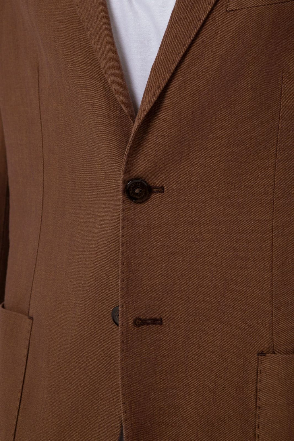 Tiavllya Casual Men's Brown 2 Pieces Mens Suit Peak Lapel Linen For Wedding (Blazer+Pants)