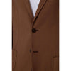Tiavllya Casual Men's Brown 2 Pieces Mens Suit Peak Lapel Linen For Wedding (Blazer+Pants)