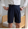 Tiavllya Casual Men's Short Pants Cotton Linen For Beach Wedding