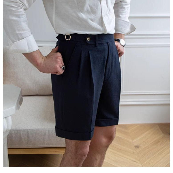 Tiavllya Casual Men's Short Pants Cotton Linen For Beach Wedding