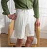 Tiavllya Casual Men's Short Pants Cotton Linen For Beach Wedding