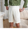 Tiavllya Casual Men's Short Pants Cotton Linen For Beach Wedding