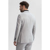 Tiavllya Casual Men's Silver 2 Pieces Mens Suit Peak Lapel Linen For Wedding (Blazer+Pants)