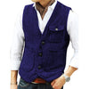 Tiavllya Casual Men's Slim Fit Herringbone V Neck Waistcoat