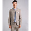 Tiavllya Classic 3 Piece Men's Slim Fit Solid Color Stand Collar Wedding Suit (Blazer+vest+Pants)