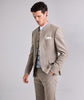 Tiavllya Classic 3 Piece Men's Slim Fit Solid Color Stand Collar Wedding Suit (Blazer+vest+Pants)