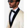 Tiavllya Classic Men's 2-Piece Red Velvet Shawl Collar Wedding Suit (Blazer+Pants)