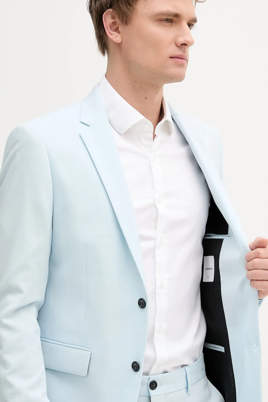 Tiavllya Fashion 2 Piece Men's Suit Flat Notch Lapel Wedding Lapel (Blazer + Pants)