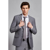 Tiavllya Fashion 2 Piece Men's Suit Flat Notch Lapel Wedding Lapel (Blazer + Pants)