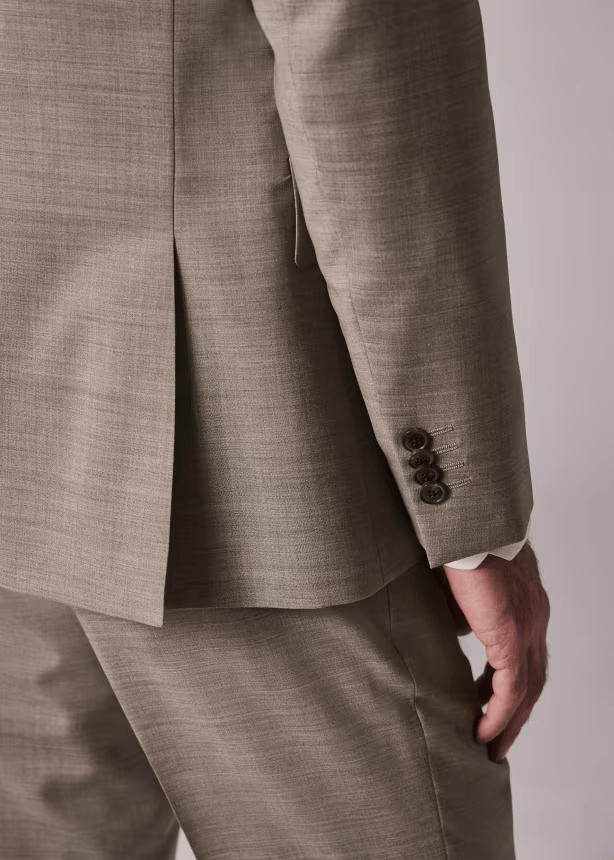 Tiavllya Fashion 2 Piece Men's Suit Flat Notched Wedding Lapel (Blazer + Pants)