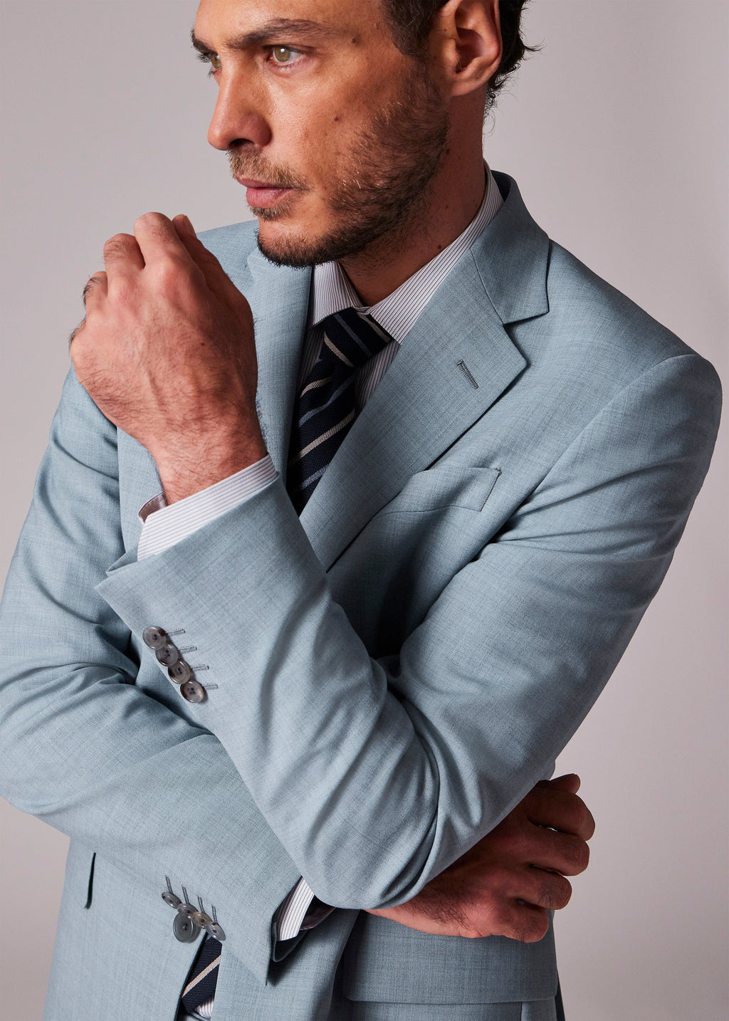 Tiavllya Fashion 2 Piece Men's Suit Flat Notched Wedding Lapel (Blazer + Pants)