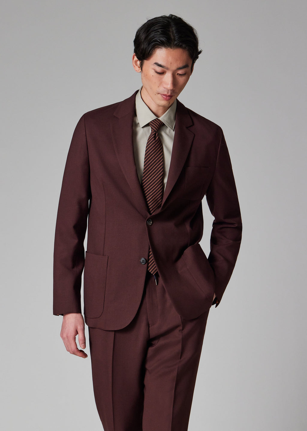 Tiavllya Fashion 2 Piece Men's Suit Flat Notched Wedding Lapel (Blazer + Pants)