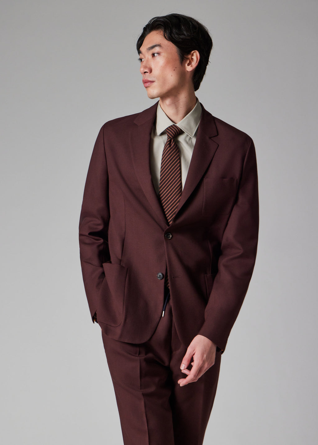 Tiavllya Fashion 2 Piece Men's Suit Flat Notched Wedding Lapel (Blazer + Pants)