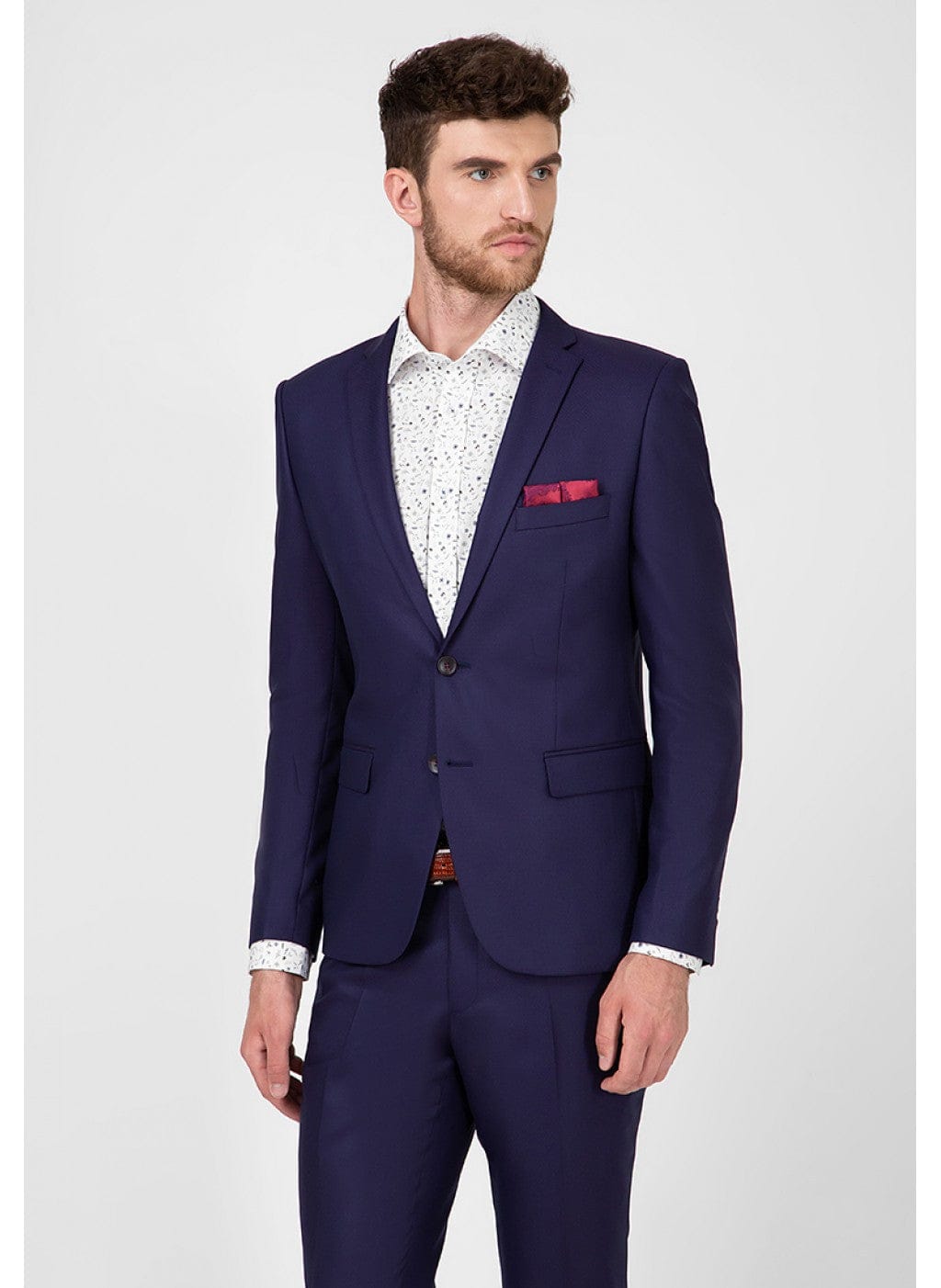 Tiavllya Fashion 2 Piece Men's Suit Flat Notched Wedding Lapel (Blazer + Pants)