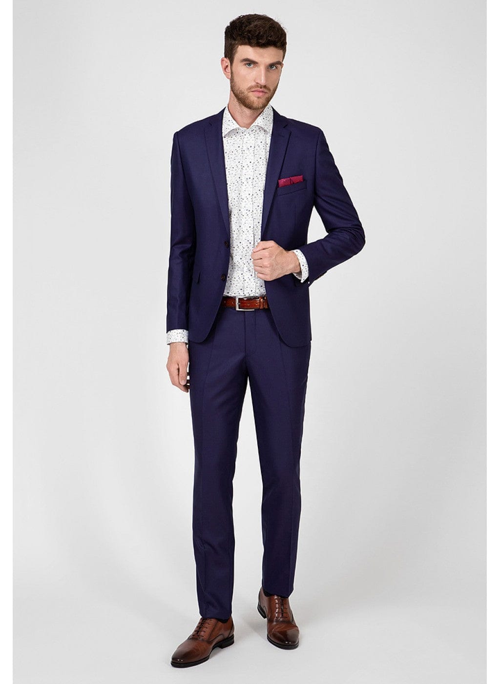 Tiavllya Fashion 2 Piece Men's Suit Flat Notched Wedding Lapel (Blazer + Pants)