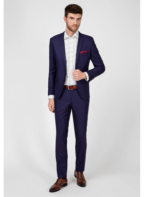 Tiavllya Fashion 2 Piece Men's Suit Flat Notched Wedding Lapel (Blazer + Pants)