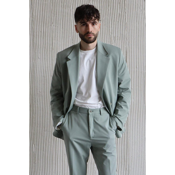 Tiavllya Fashion 2 Piece Men's Suit Flat Notched Wedding Lapel (Blazer + Pants)
