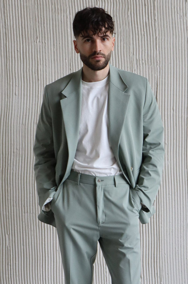 Tiavllya Fashion 2 Piece Men's Suit Flat Notched Wedding Lapel (Blazer + Pants)