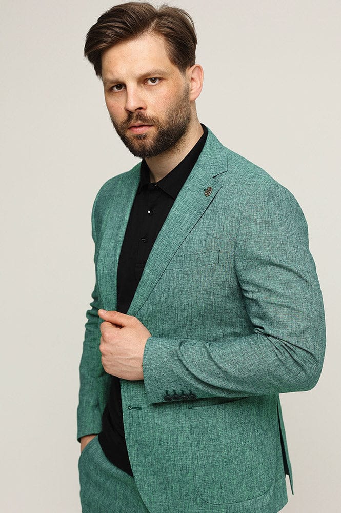 Tiavllya Fashion 2 Piece Men's Suit Flat Notched Wedding Lapel (Blazer + Pants)