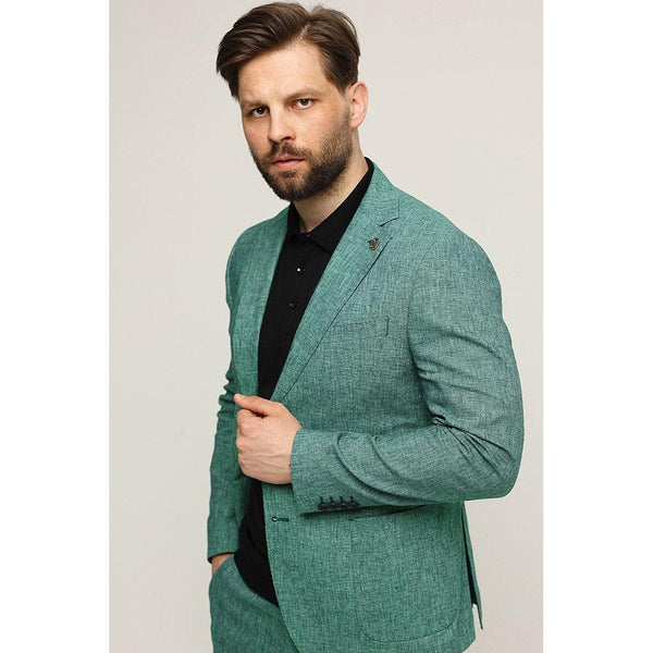 Tiavllya Fashion 2 Piece Men's Suit Flat Notched Wedding Lapel (Blazer + Pants)