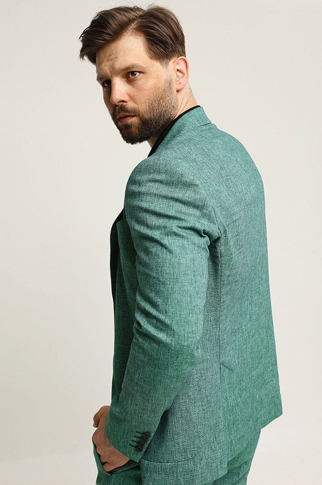 Tiavllya Fashion 2 Piece Men's Suit Flat Notched Wedding Lapel (Blazer + Pants)