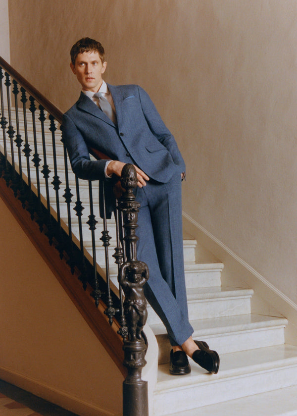 Tiavllya Fashion 2 Piece Men's Suit Flat Notched Wedding Lapel (Blazer + Pants)