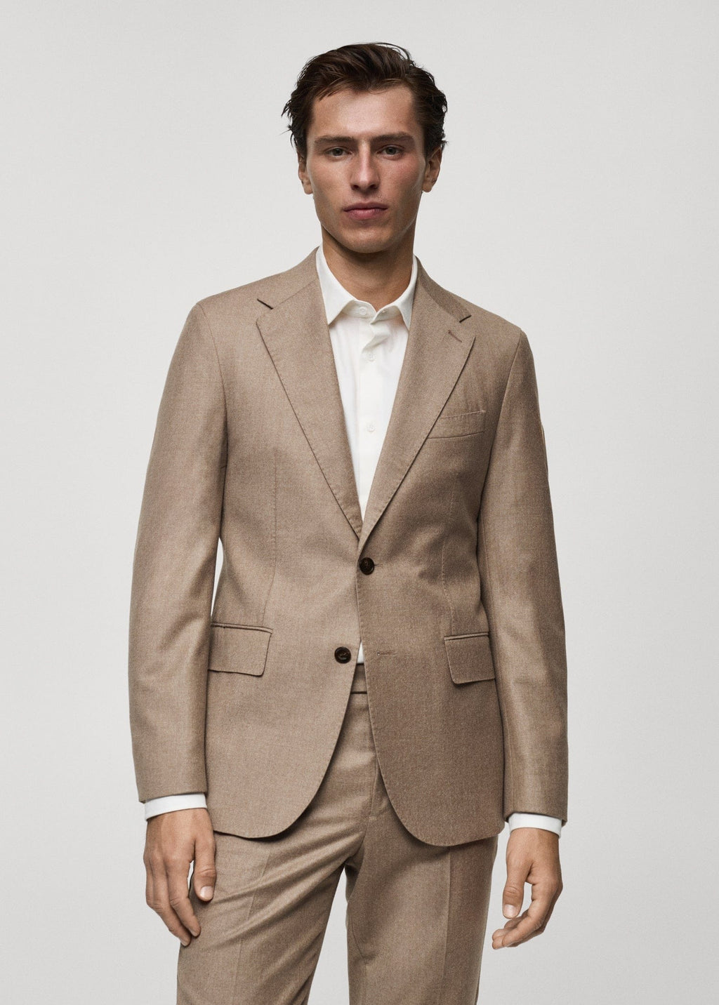 Tiavllya Fashion 2 Piece Men's Suit Flat Notched Wedding Lapel (Blazer + Pants)