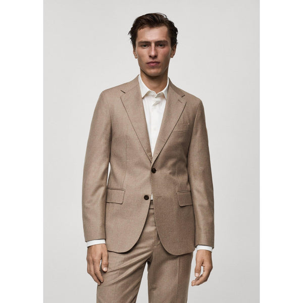 Tiavllya Fashion 2 Piece Men's Suit Flat Notched Wedding Lapel (Blazer + Pants)