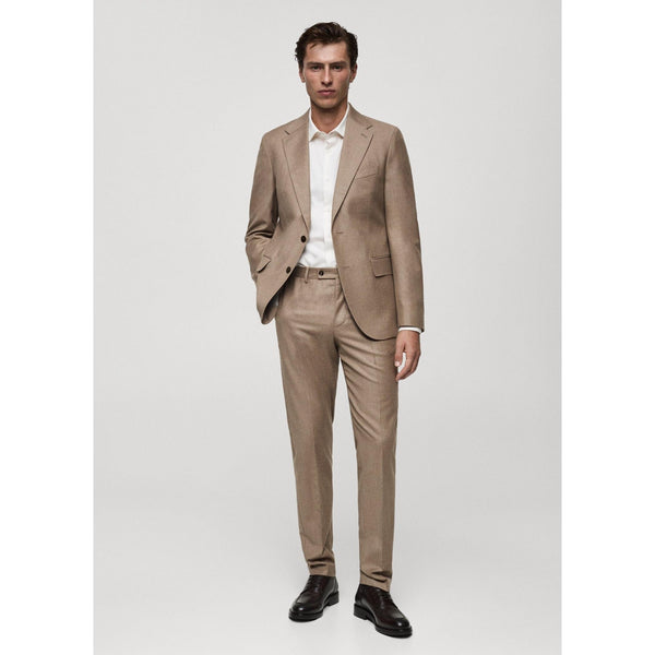 Tiavllya Fashion 2 Piece Men's Suit Flat Notched Wedding Lapel (Blazer + Pants)