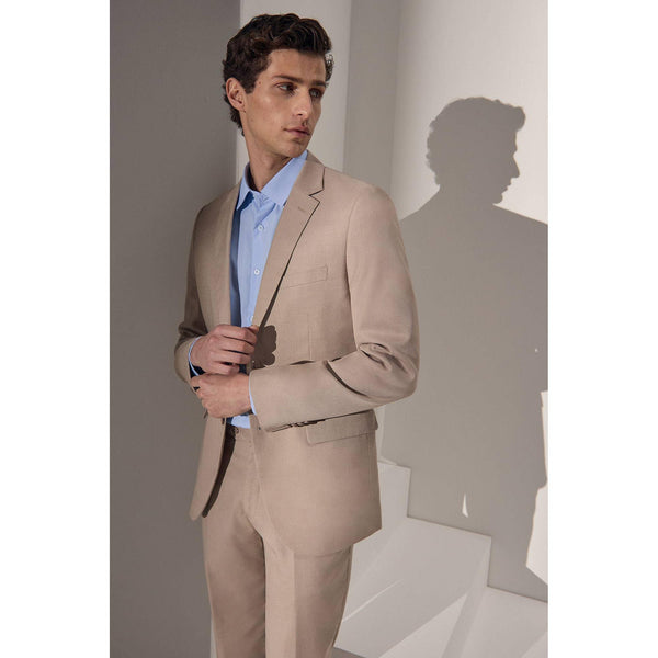 Tiavllya Fashion 2 Piece Men's Suit Flat Notched Wedding Lapel (Blazer + Pants)