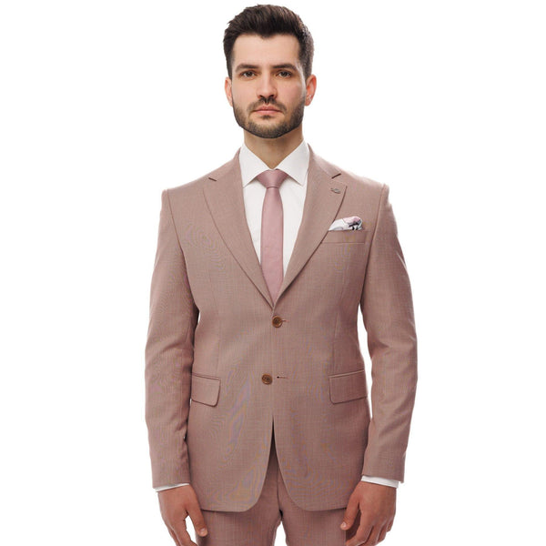 Tiavllya Fashion 2 Piece Men's Suit Flat Notched Wedding Lapel (Blazer + Pants)