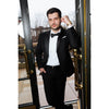 Tiavllya Fashion 2 Piece Men's Suit Flat Notched Wedding Lapel (Blazer + Pants)