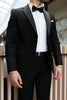 Tiavllya Fashion 2 Piece Men's Suit Flat Notched Wedding Lapel (Blazer + Pants)
