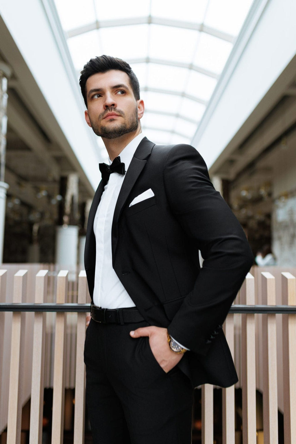 Tiavllya Fashion 2 Piece Men's Suit Flat Notched Wedding Lapel (Blazer + Pants)