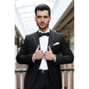Tiavllya Fashion 2 Piece Men's Suit Flat Notched Wedding Lapel (Blazer + Pants)