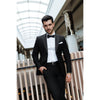 Tiavllya Fashion 2 Piece Men's Suit Flat Notched Wedding Lapel (Blazer + Pants)