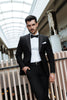 Tiavllya Fashion 2 Piece Men's Suit Flat Notched Wedding Lapel (Blazer + Pants)