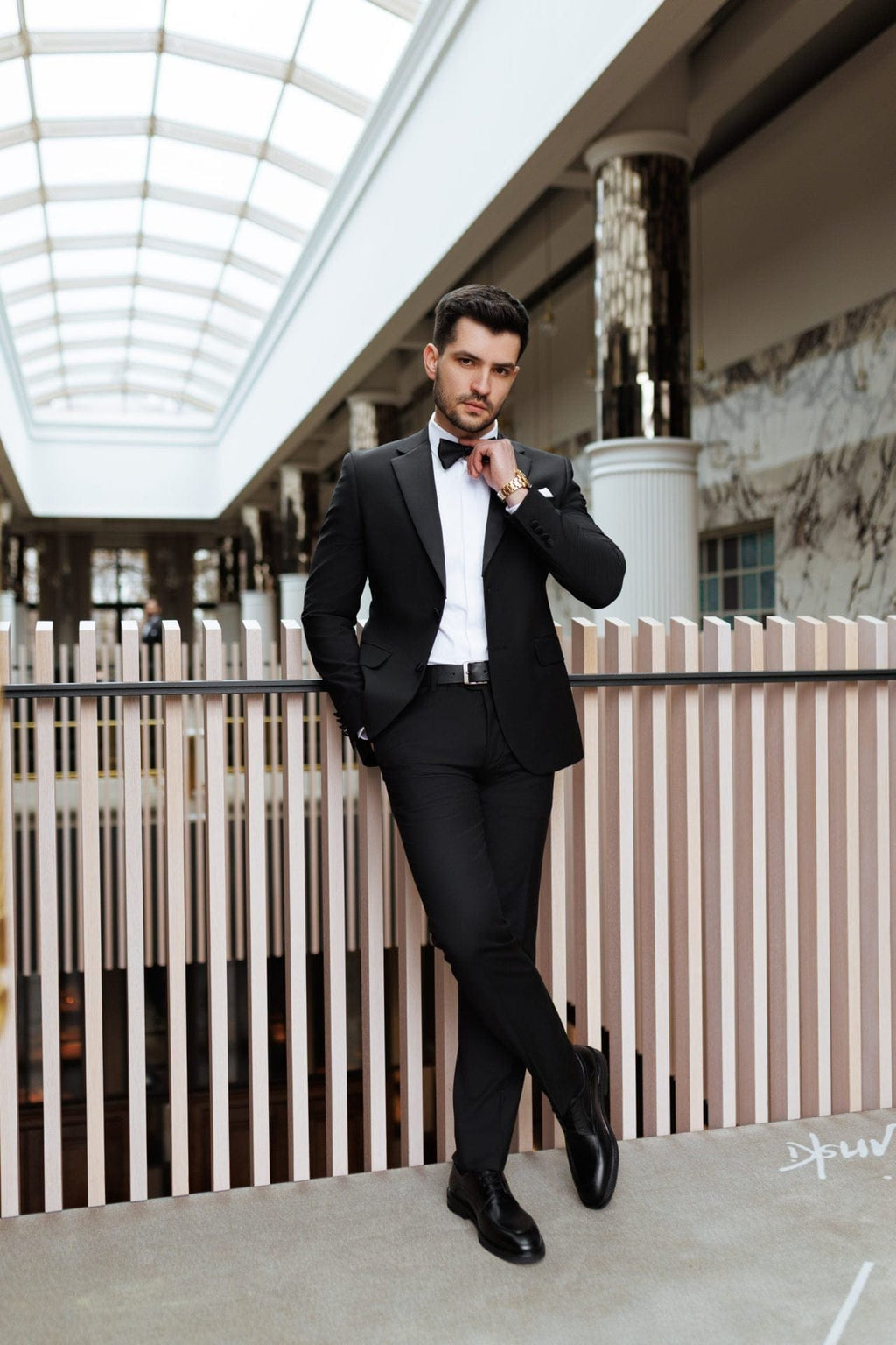 Tiavllya Fashion 2 Piece Men's Suit Flat Notched Wedding Lapel (Blazer + Pants)