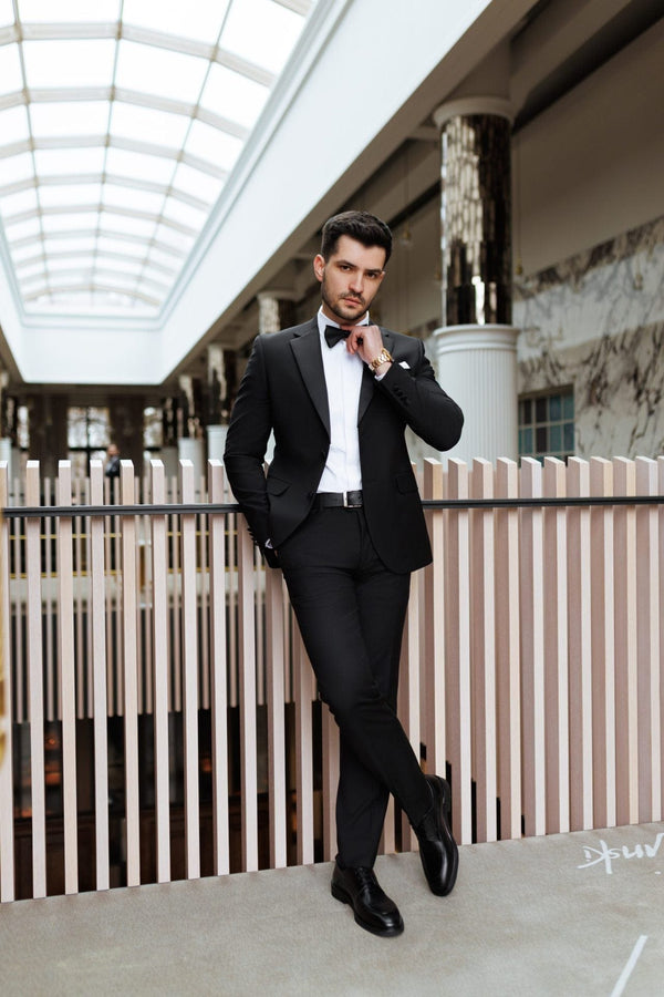 Tiavllya Fashion 2 Piece Men's Suit Flat Notched Wedding Lapel (Blazer + Pants)