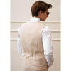 Tiavllya Fashion 2 Pieces Mens Beige Suit Flat Notch Lapel Vest Suit For Wedding (Vest + Pants)