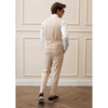 Tiavllya Fashion 2 Pieces Mens Beige Suit Flat Notch Lapel Vest Suit For Wedding (Vest + Pants)