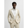 Tiavllya Fashion 2 Pieces Mens Beige Suit Peak Lapel For Wedding (Blazer+Pants)