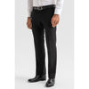 Tiavllya Fashion 2 Pieces Mens Black Suit Flat Peak Lapel Tuxedos For Wedding (Blazer+Pants)
