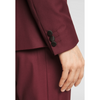 Tiavllya Fashion 2 Pieces Mens Burgundy Suit Flat Peak Lapel Tuxedos For Wedding (Blazer+Pants)
