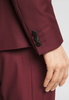 Tiavllya Fashion 2 Pieces Mens Burgundy Suit Flat Peak Lapel Tuxedos For Wedding (Blazer+Pants)
