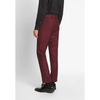 Tiavllya Fashion 2 Pieces Mens Burgundy Suit Flat Peak Lapel Tuxedos For Wedding (Blazer+Pants)