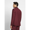 Tiavllya Fashion 2 Pieces Mens Burgundy Suit Flat Peak Lapel Tuxedos For Wedding (Blazer+Pants)